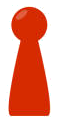 Red game piece