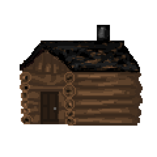 Log cabin shelter sprite