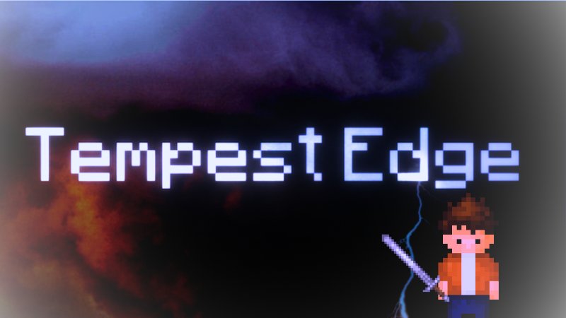 Tempest Edge title art: a boy with a sword against a storm